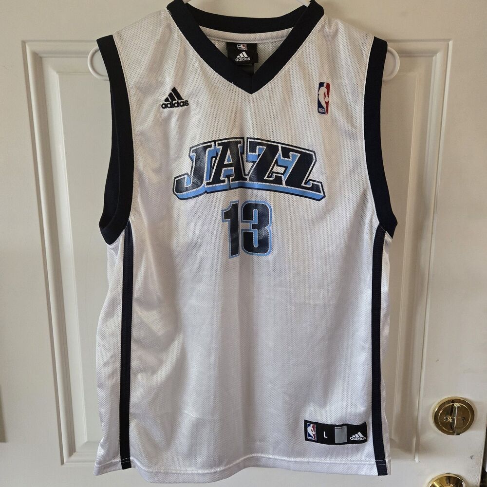 Y2K Utah Jazz NBA Mehmet Okur #13 Basketball Jersey Adidas Youth Large 14/16